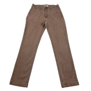 Paige Mayslie Vintage Dried Rose Straight Leg Pants Womens 26 Mauve Brown WB919